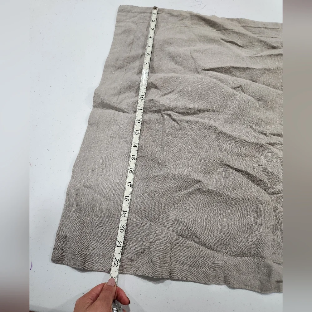 Restoration Hardware Stonedwashed Belgian Linen Standard Shams Set Of 2 Grey